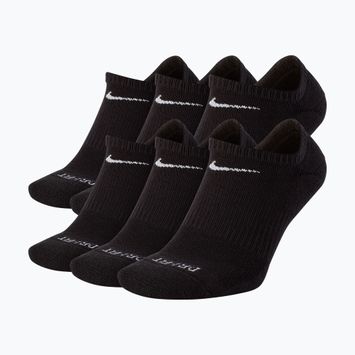 Pánské ponožky Nike Everyday Plus Cushioned No Show 6 párů black/white