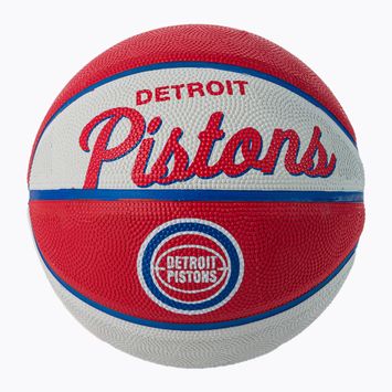 Wilson NBA Team Retro Mini Detroit Pistons Basketball Red WTB3200XBDET