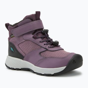 Dětské turistické boty KEEN Skua Mid WP black plum/plum perfect