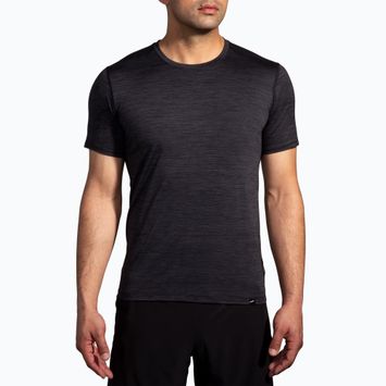 Pánské běžecké tričko Brooks Luxe htr deep black