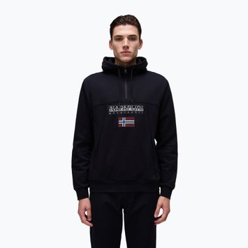 Pánská mikina Napapijri Burgee Half Zip Hooded 2.0 černá 041