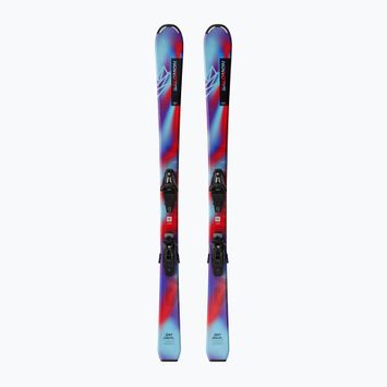 Dětské sjezdové lyže  Salomon QST Jr M + vázání C5 GW pastel neon blue 3/poppy red/black