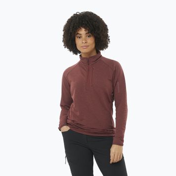 Dámská trekingová mikina Salomon Essential Lightwarm Hz rum raisin