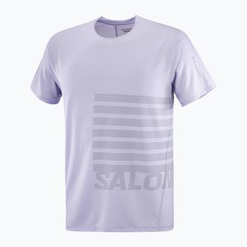 Pánské běžecké tričko Salomon Sense Aero Tee GFX cosmic sky/castlerock