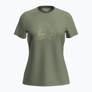 Dámské trekingové tričko  icebreaker Merino 150 Tech Lite SS Tee Van Camp lichen