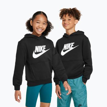 Dětská mikina Nike Club Fleece Hoodie black/white