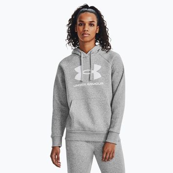 Dámská mikina Under Armour Rival Fleece Big Logo Hoody mod gray light heather/white