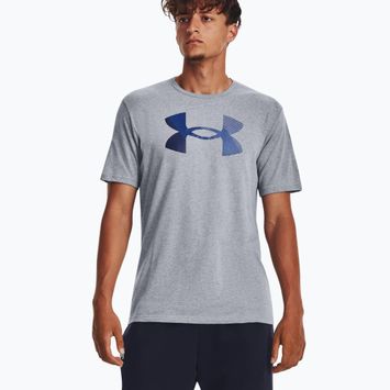 Pánské tričko Under Armour Big Logo Fill steel light heather/black/royal