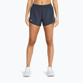 Dámské běžecké šortky Under Armour Fly By 3" downpour gray / downpour gray / reflective