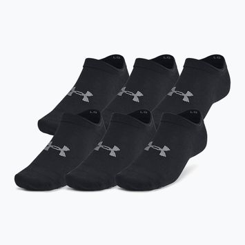 Tréninkové ponožky Under Armour Essential No Show 6 Pack black/black/castlerock