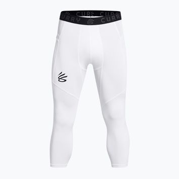 Pánské fitness legíny Under Armour Curry Brand 3/4 white/white/black