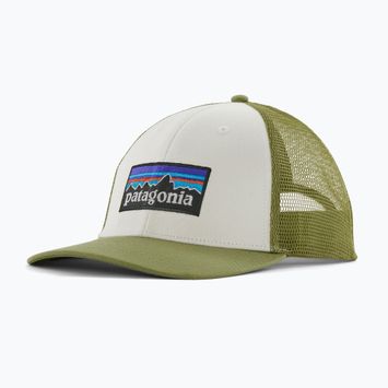 Kšiltovka Patagonia P-6 Logo LoPro Trucker white/buckhorn green