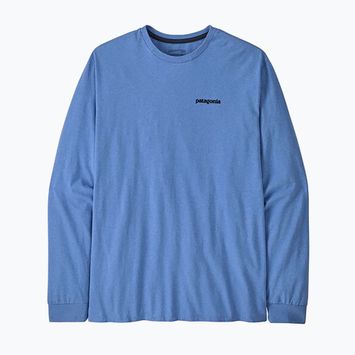 Pánské tričko longsleeve Patagonia P-6 Logo Responsibili abundant blue