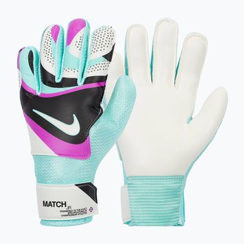 Dětské brankářské rukavice Nike Match black/hyper turquoise/rush fuchsia