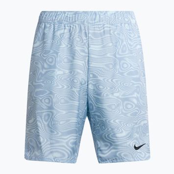 Pánské tenisové šortky Nike Court Dri-Fit Victory 9" s potiskem v ledově modré/černé barvě