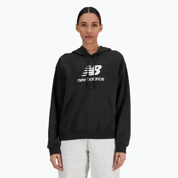 Dámská mikina New Balance French Terry Stacked Logo Hoodie black