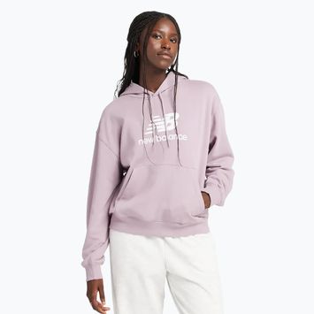 Dámská mikina New Balance French Terry Stacked Logo Hoodie icewine