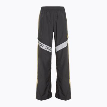Dámské kalhoty Nike Sportswear Woven High-Waisted dark smoke grey/saturn gold/white
