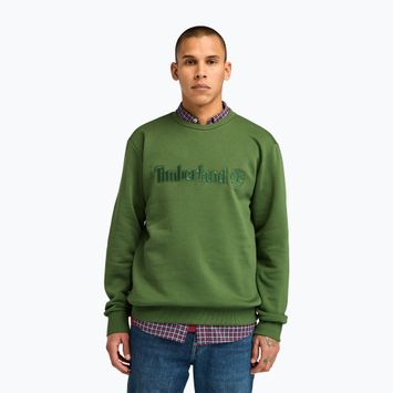 Pánská mikina Timberland Embroidery Tonal Crew Neck black forest green