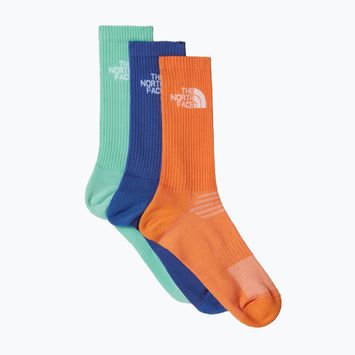 Ponožky The North Face Multi Sport Cush Crew 3 páry papaya/bright foam/indigo plum