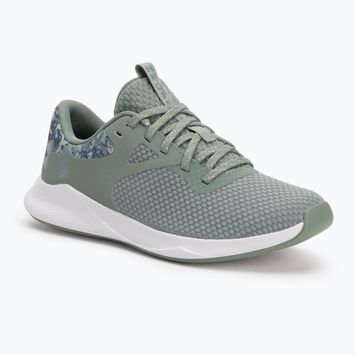 Dámské sportovní boty  Under Armour Charged Aurora 2+ silica green/white/metallic silica