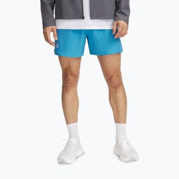 Pánské běžecké šortky Under Armour Launch 5" ether blue / downpour gray / reflective