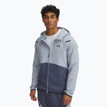 Pánská mikina Under Armour Unstoppable Fleece Full Zip HD harbor blue/downpour gray/black