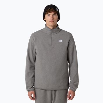 Pánská fleecová mikina The North Face Glacier Fleece 1/4 Zip mid grey heather