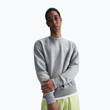 Pánská mikina Nike Club Fleece Crew dark grey heather/white