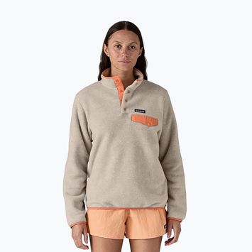 Dámská trekingová mikina Patagonia LW Synch Snap-T P/O oatmeal heather w/heirloom peach