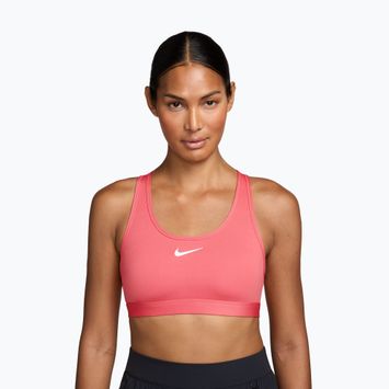 Sportovní podprsenka Nike Swoosh Medium Support sea coral/white