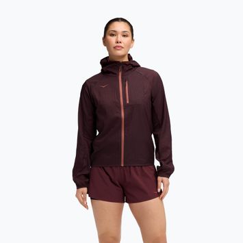 Dámská běžecká bunda HOKA Skyflow black cherry