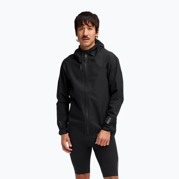 Pánská běžecká bunda HOKA Skybreeze Waterproof GTX black