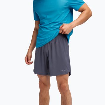 Pánské běžecké šortky HOKA Glide 7'' 2in1 charcoal grey