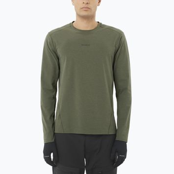 Pánské běžecké tričko Longsleeve Salomon Trackline grape leaf