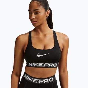 Tréninková podprsenka Nike Pro Light Support Non Padded black/white/metallic silver