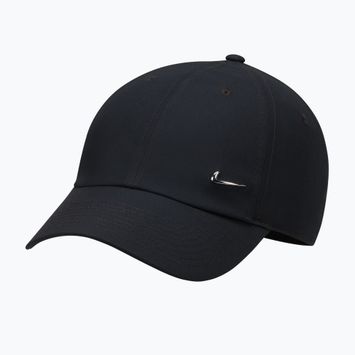 Kšiltovka Nike Dri-Fit Club Unstructured Metal Swoosh 2026 black/metallic silver