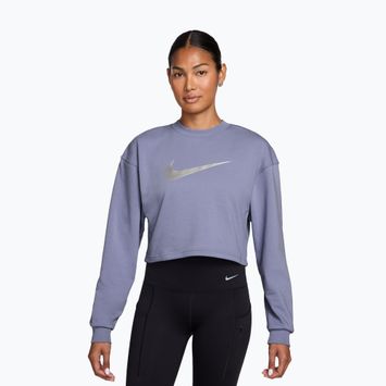 Dámská tréninková mikina Nike Pro Dri-Fit Crew Neck iron purple/metallic silver/white