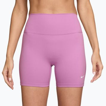 Dámské šortky Nike One High-Waisted Biker 5" light magenta/white