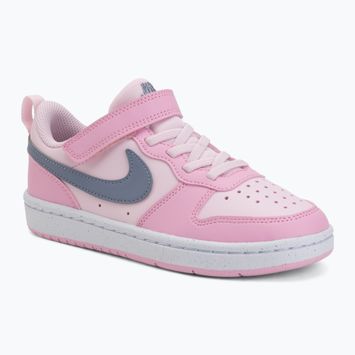 Dětské boty Nike Court Borough Low Recraft pink foam/pink rise/white/ashen slate
