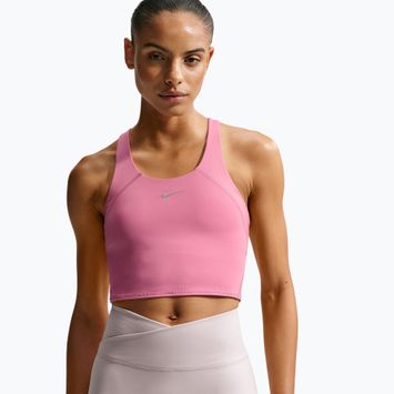 Dámské běžecké tričko Nike Tempo Medium Support Cropped Sports Bra peony