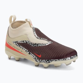 Dětské kopačky Nike United Jr. Phantom 6 High Academy MG burgundy crush/fossil/university red