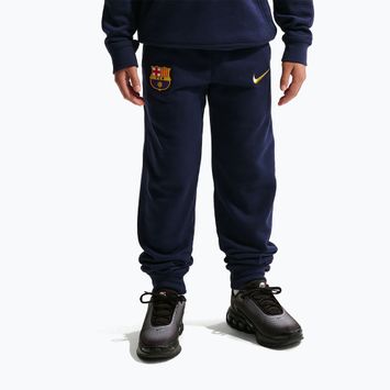 Dětské kalhoty Nike FC Barcelona Club Jogger blackened blue/mineral yellow