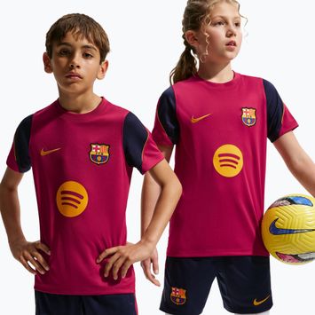 Dětské fotbalové tričko Nike FC Barcelona Strike Dri-Fit noble red/blackened blue