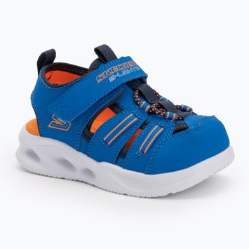 Dětské sandály SKECHERS S-Lights Sola Glow blue/lime
