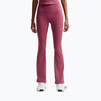 Dámské legíny Nike One High Waisted Flared pink smoke/white