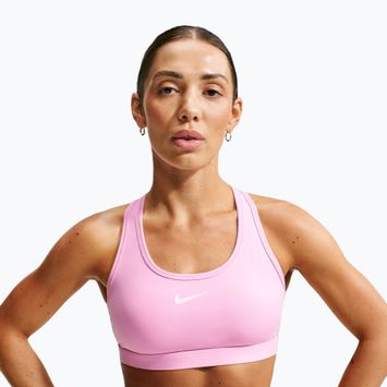 Sportovní podprsenka Nike Swoosh pink rise/white