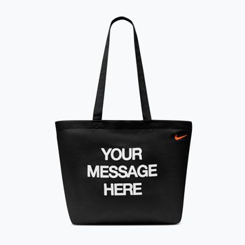 Taška Nike Heritage "Your Message Here" Tote 22 l black/white/safety orange