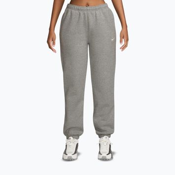 Dámské kalhoty Nike Studio Fleece dark grey heather/sail