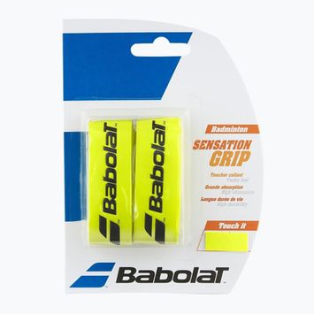 Omotávky na badmintonové rakety Babolat Grip Sensation 2 ks yellow